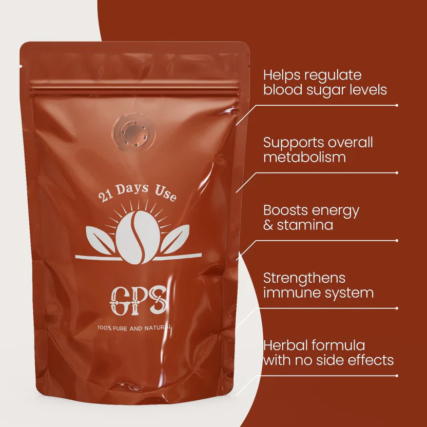 Benefits of GPS Powder including blood sugar regulation, improved metabolism, energy support, immune strength, and herbal formula by Ashraf Chaudhry
