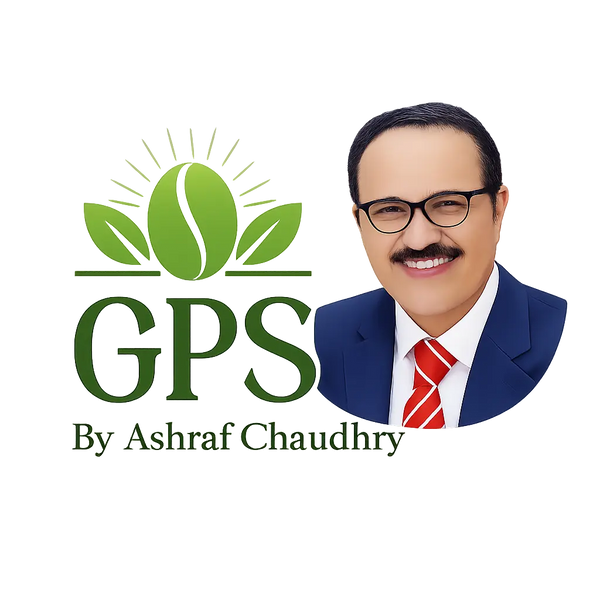 GPS Powder by Ashraf Chaudhry logo representing natural diabetes and blood sugar wellness support
